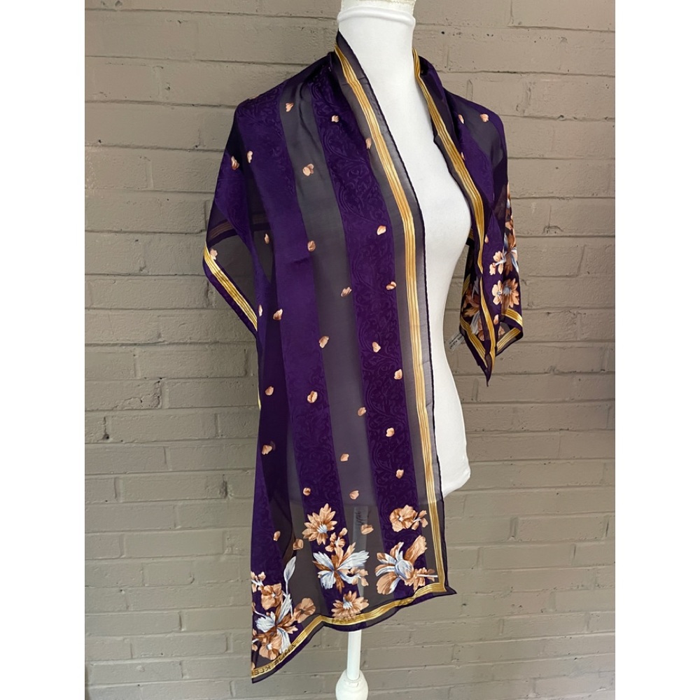 Anne Klein vintage silk scarf - Picture 3 of 12